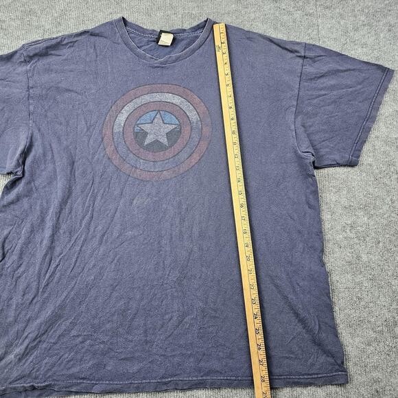 Vintage Mad Engine Marvel Captain America Shirt Mens XL Blue Shield Y2K Hero 90s - Picture 5 of 7